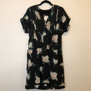 Banana Republic Floral Black Dress